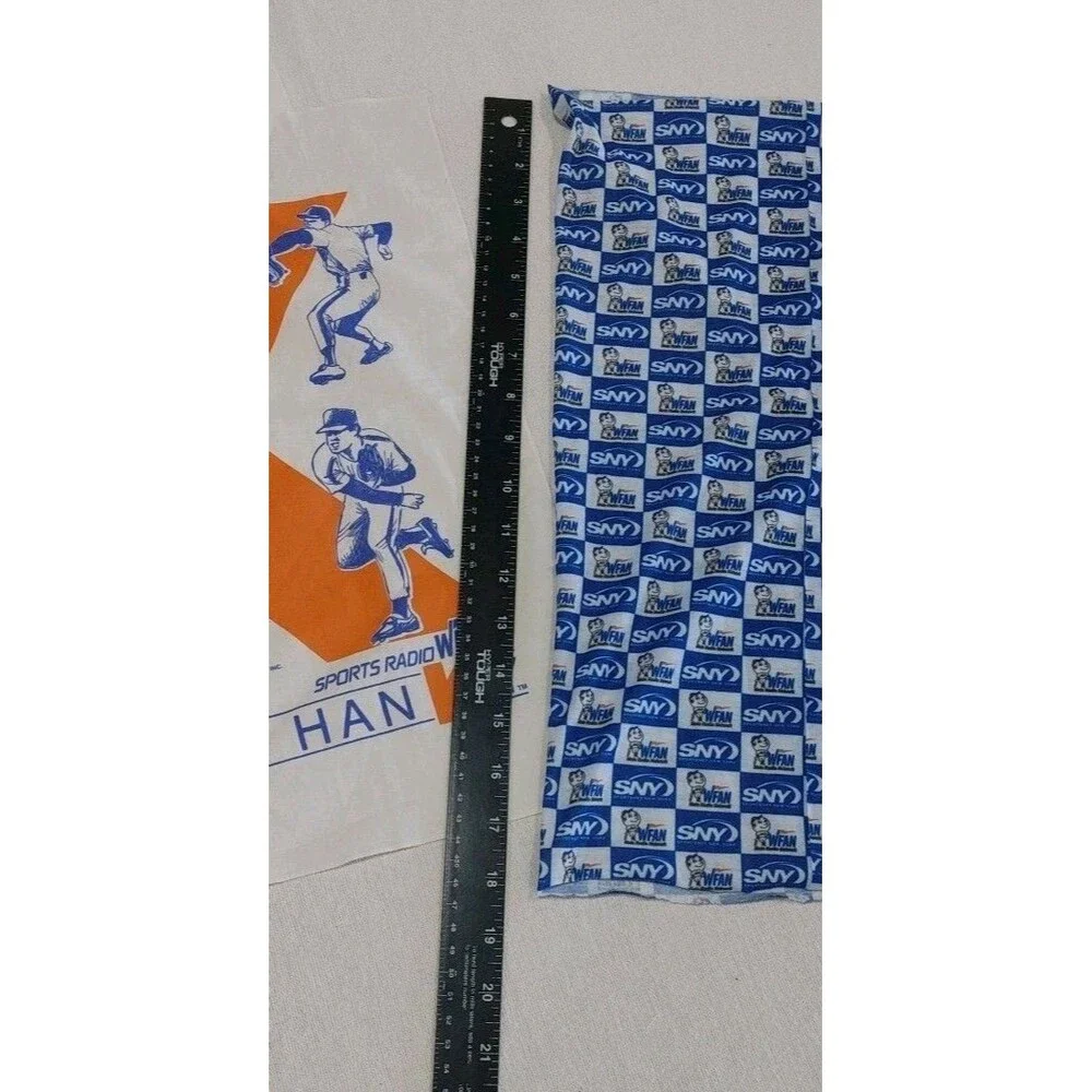 Vintage New York Mets Fandinis (2) And 1988 StrikeOut Hanky. Scarf/Gator/Skull